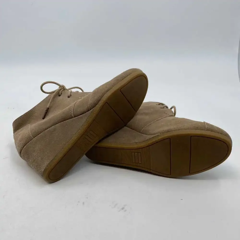 Toms Brown Suede Wedges Platform Shoes | Women’s US9